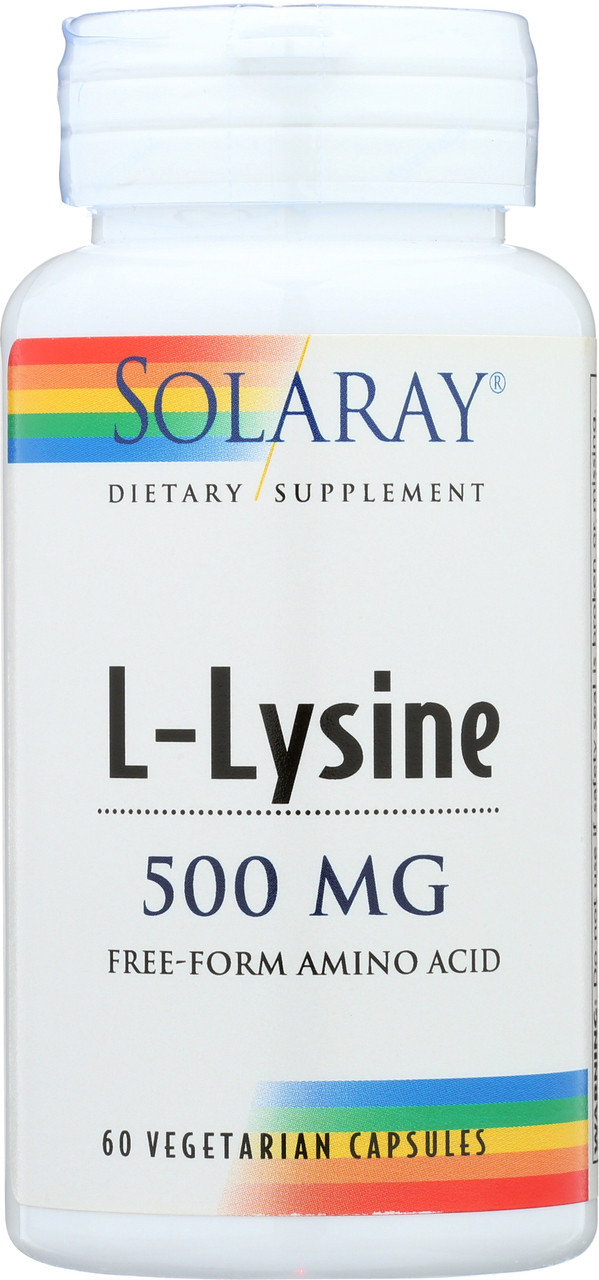 L-Lysine, Free Form 500mg 60 Vegetarian Capsules