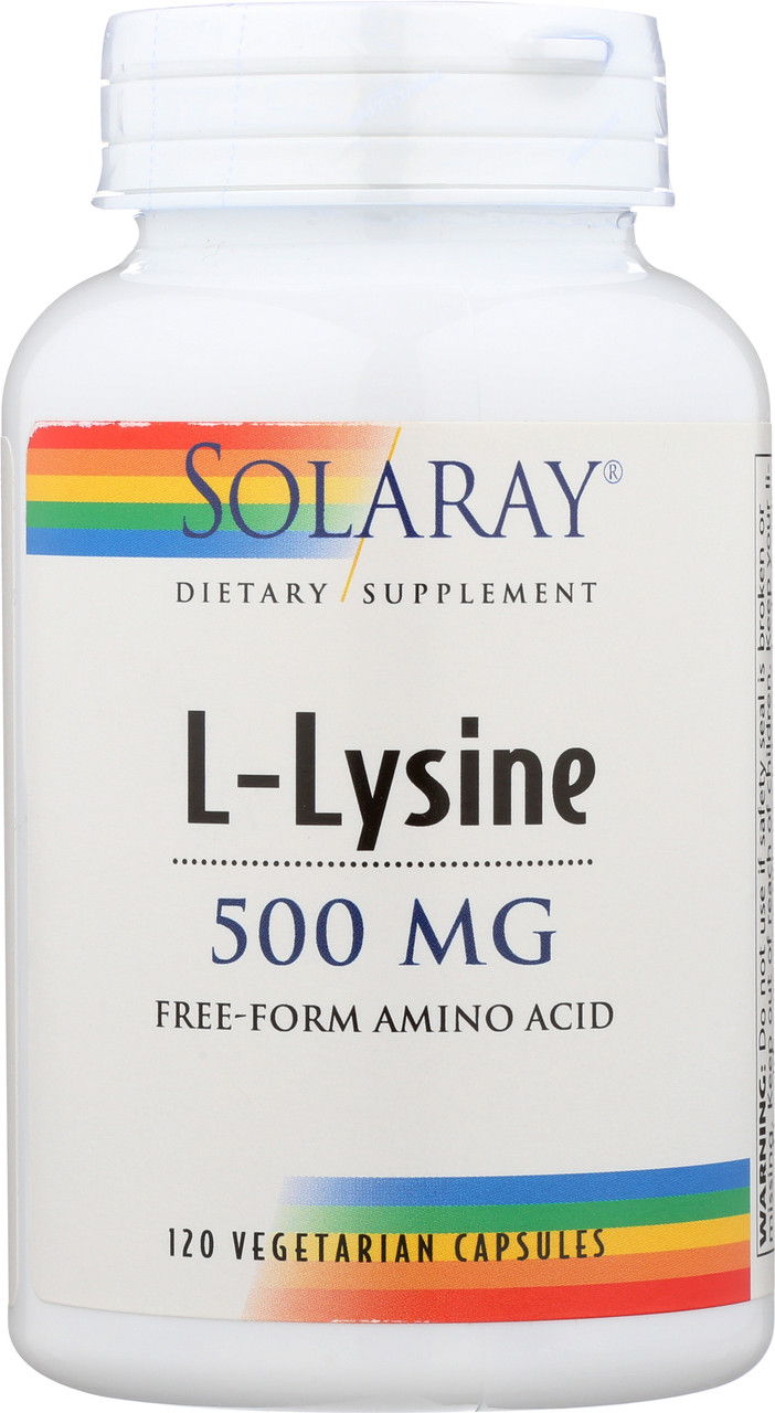 L-Lysine, Free-Form 500mg 120 Vegetarian Capsules