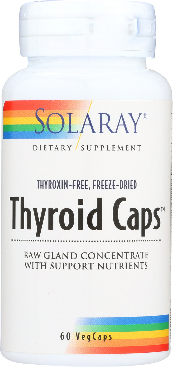 Thyroid Caps, Freeze-Dried Raw Gland Concentrate 60 Vegetarian Capsules