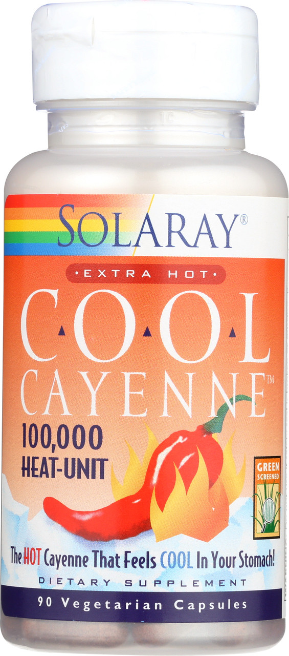 Extra Hot Cool Cayenne Pepper 100,000 Heat-Unit 90 Vegetarian Capsules