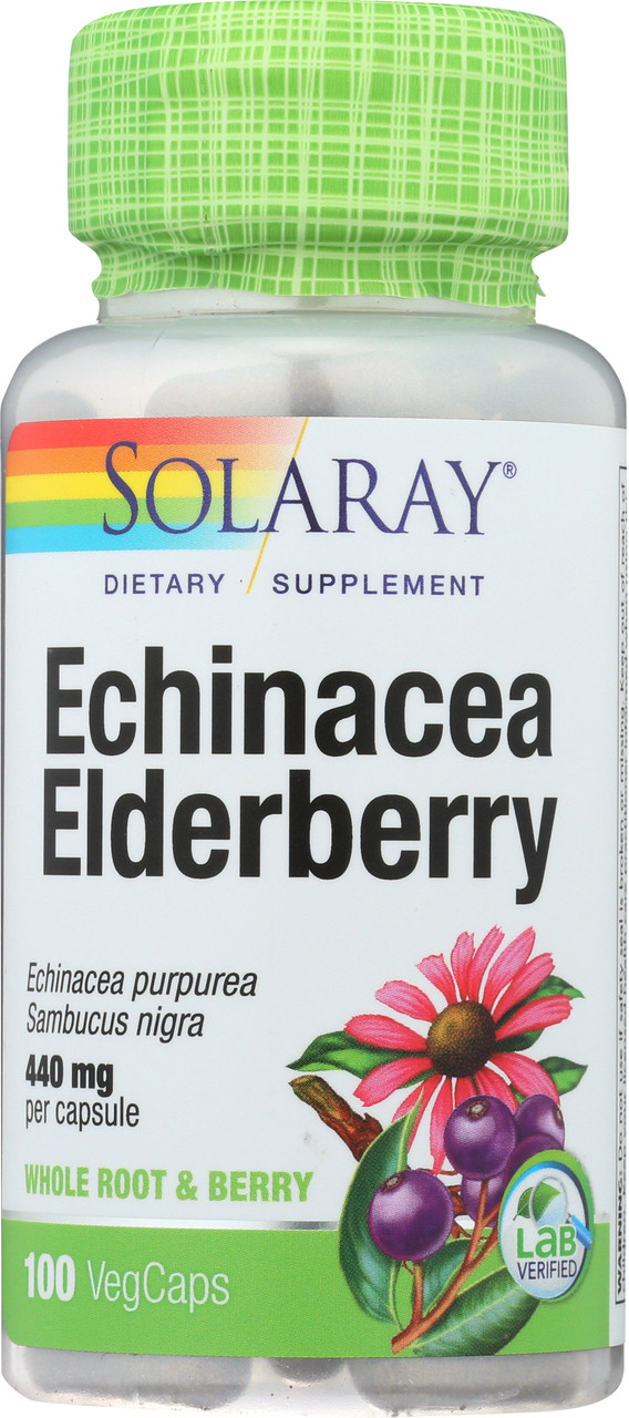 Echinacea Root & Elderberry Berry 100 Vegetarian Capsules