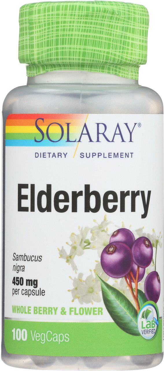 Elderberry Berry & Flower 450mg 100 Vegetarian Capsules