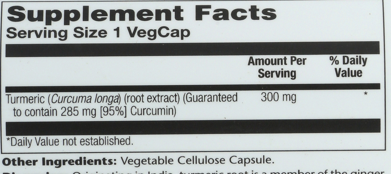 Turmeric Root Extract 300mg 120 Vegetarian Capsules