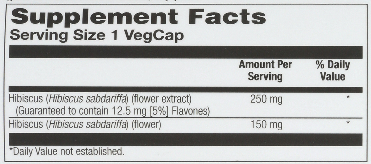 Hibiscus Flower Extract 60 Count