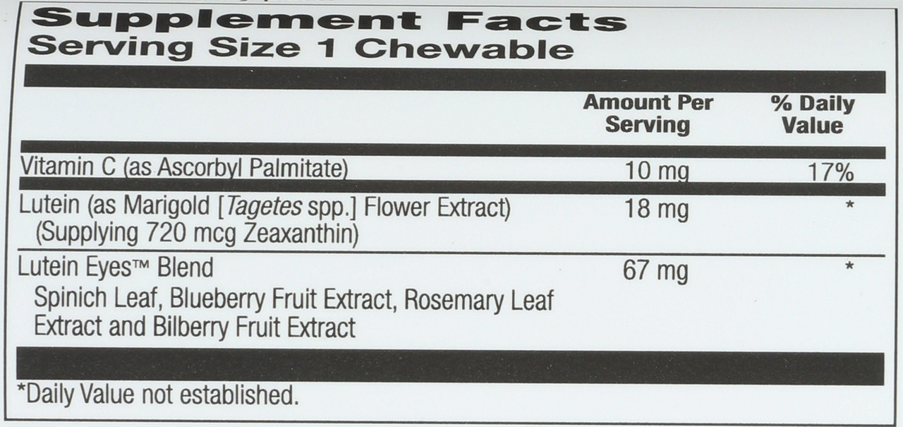 Lutein Eyes 18 Blueberry 30 Chewables