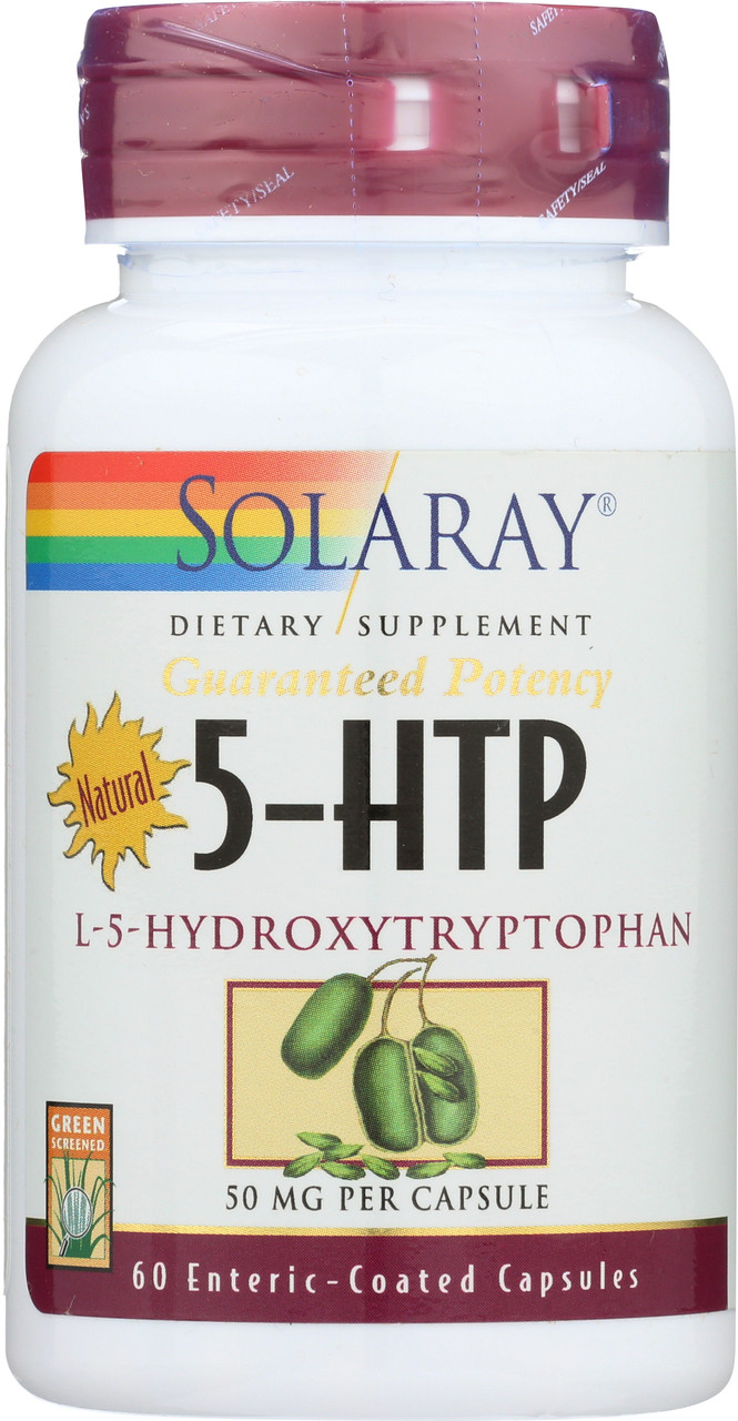 5-HTP (L-5-Hydroxytryptophan) Griffonia Bean Seed Extract 60 Vegetarian Capsules