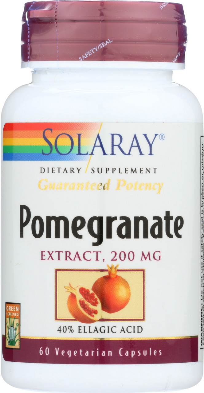 Pomegranate Fruit Extract 200mg 40% Ellagic Acid 60 Vegetarian Capsules