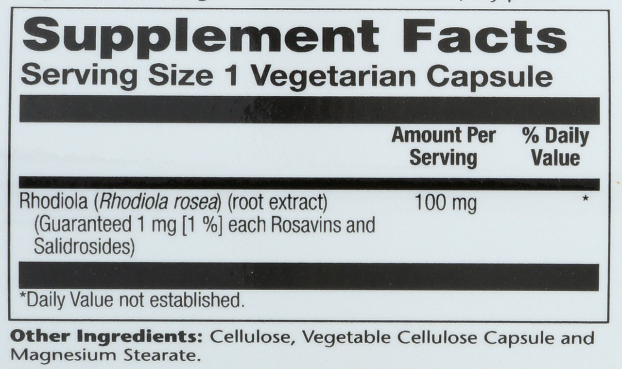 Rhodiola Root Extract 30 Vegetarian Capsules
