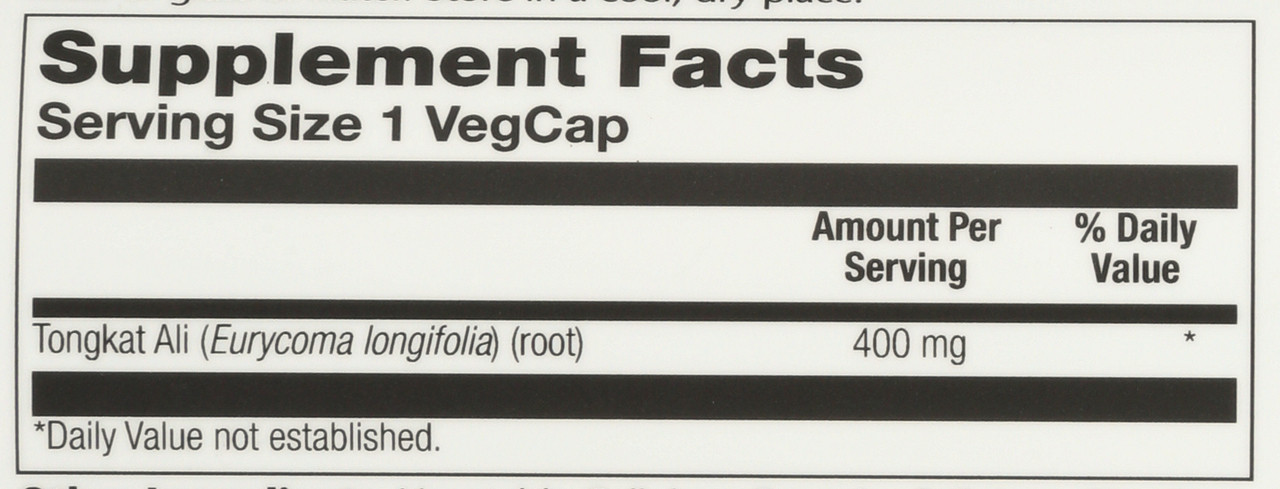 Tongkat Ali Root 60 Vegetarian Capsules 400mg