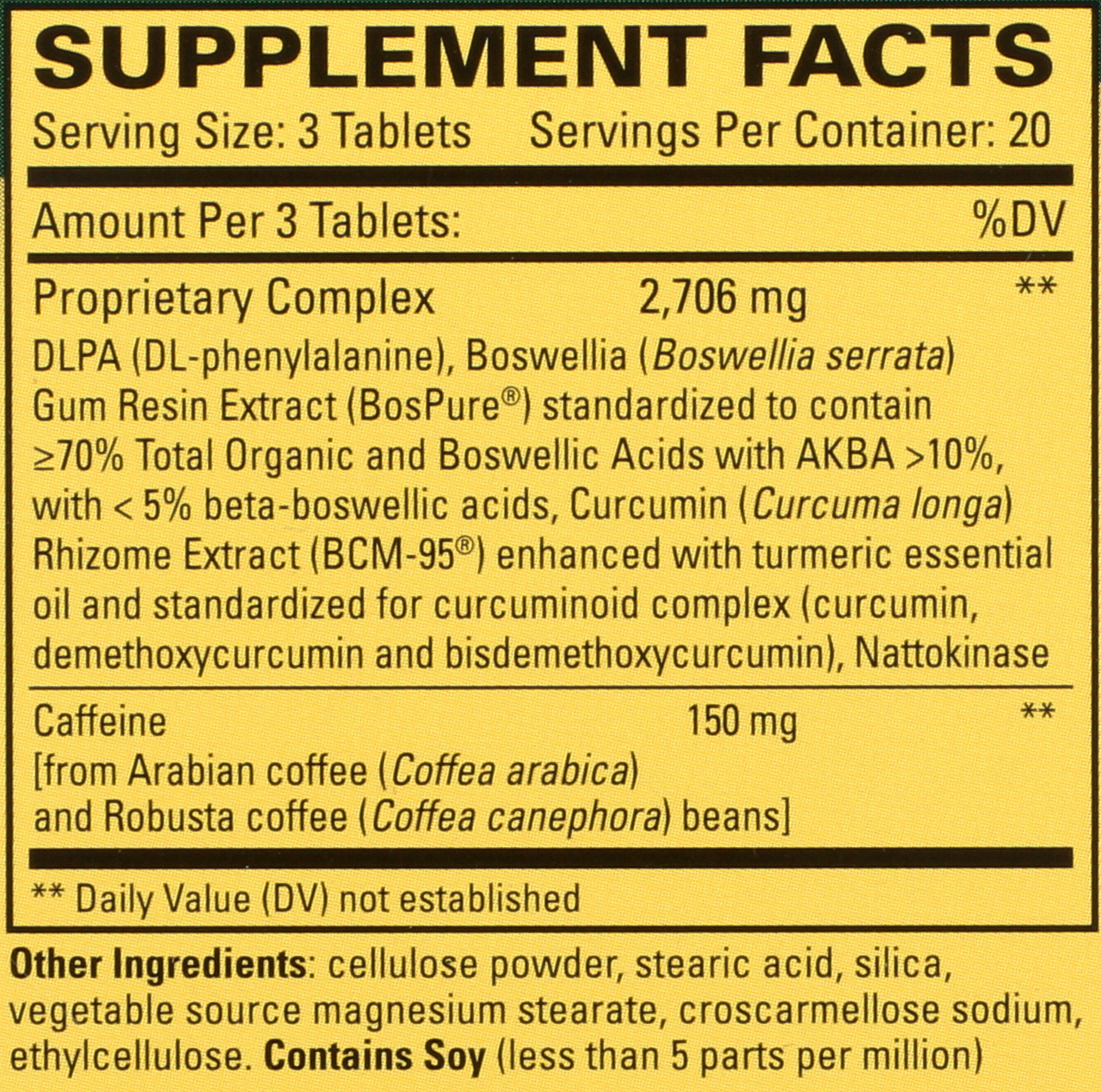 Curamin® Extra Strength + Caffeine 60 Tablet