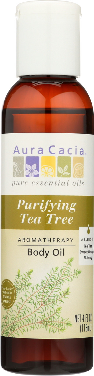 Purifying Tea Tree Aromatherapy Body Oil Purifying Tea Tree 4 Fl Oz 118 Milliliter