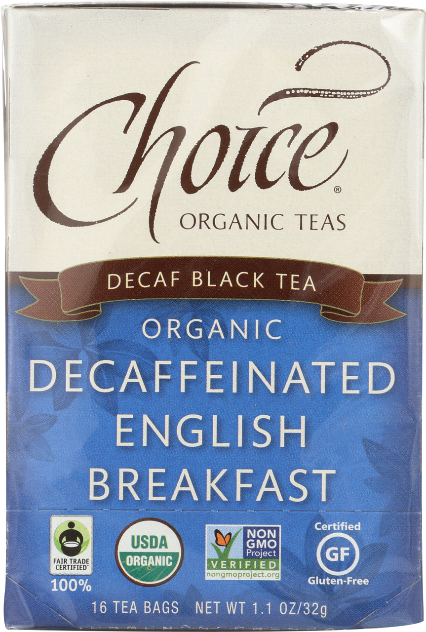 Organic Decaf Black Tea Decaffeinated English Breakfast - Original 16 Each 1.1 Ounce