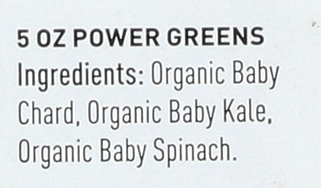 Organic Power Greens Clamshell  5 Ounce 142 Gram