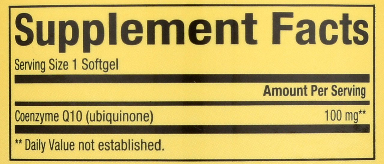 Coenzyme Q10 100 Mg  100 Mg 120 Count