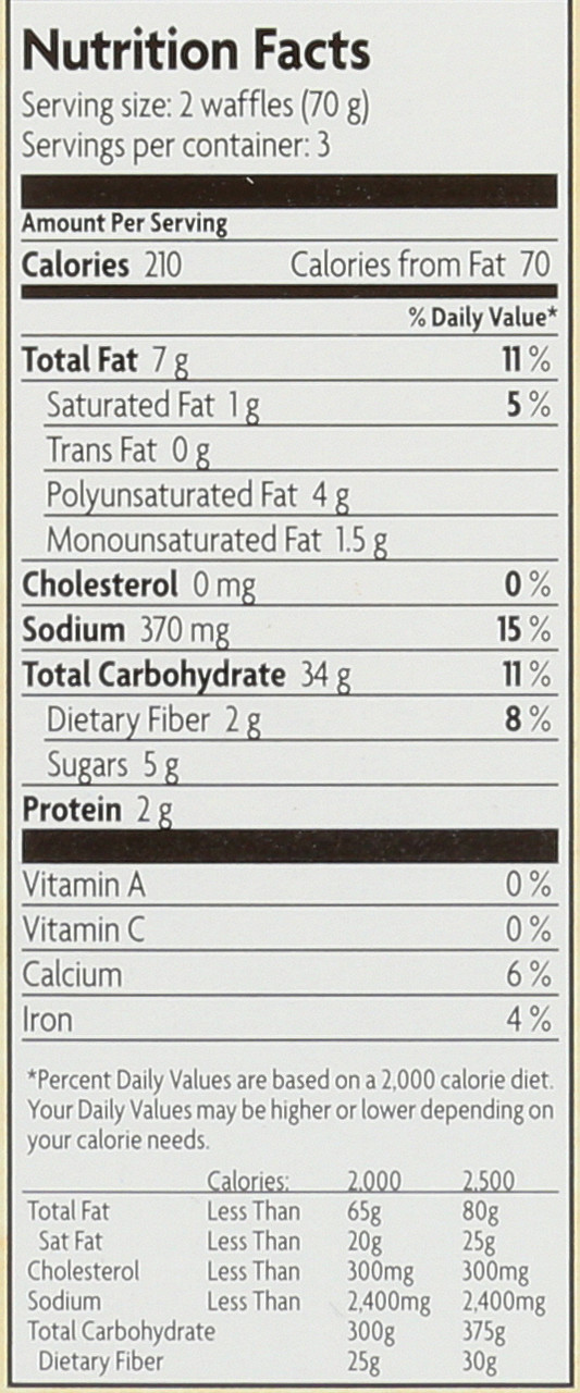 Waffles Chia Plus 6 Count 7.4 Ounce