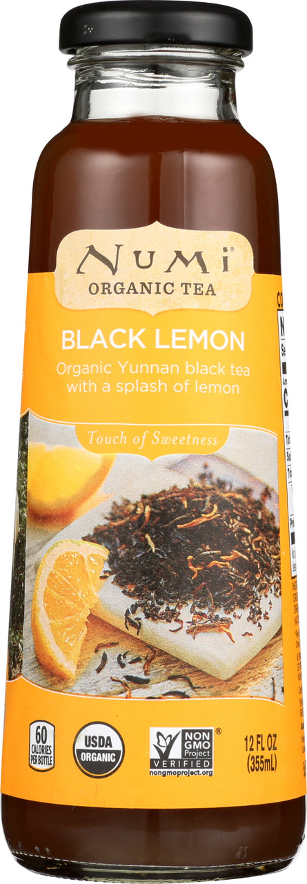 Tea Numi 12 Fluid Ounce Black Lemon Tea 12 Fl Oz 355 Milliliter