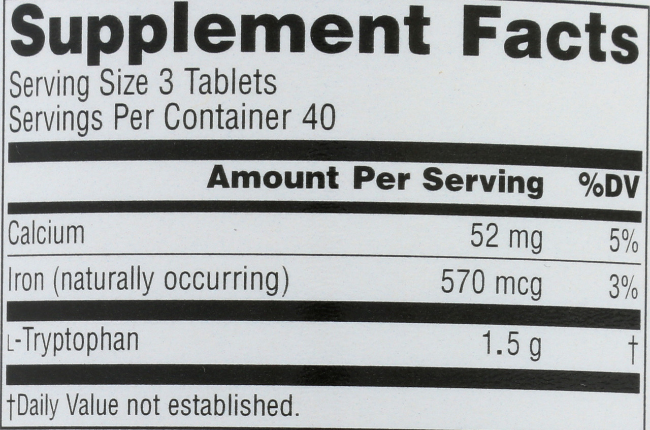 L-Tryptophan 500 Mg L-Tryptophan 500 Mg 120 Count