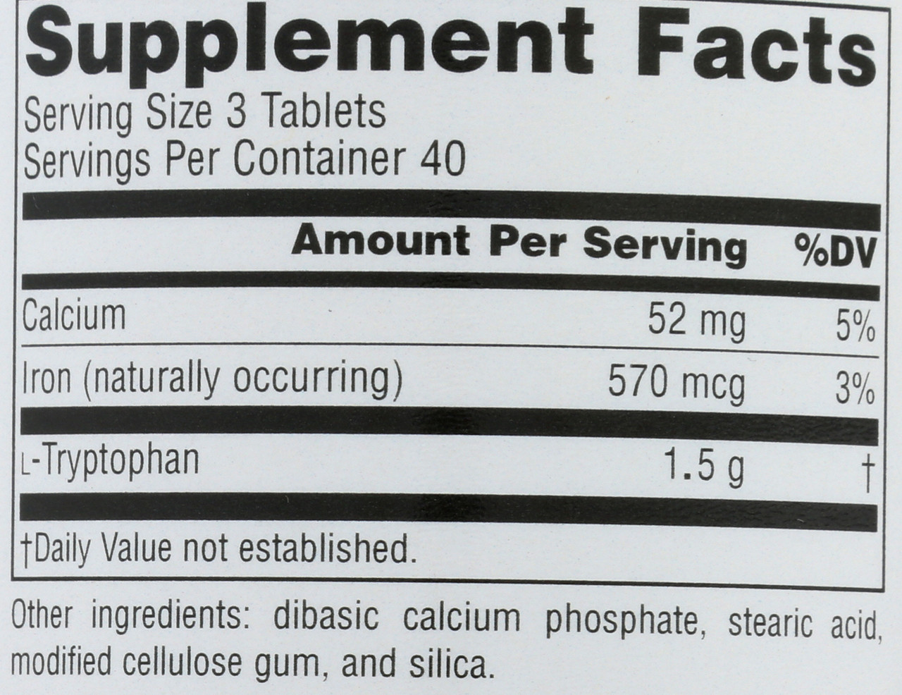 L-Tryptophan 500 Mg L-Tryptophan 500 Mg 120 Count