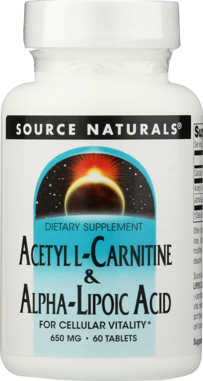 Acetyl L-Carnitine & Alpha-Lipoic Acid 650 Mg Acetyl L-Carnitine & Alpha-Lipoic Acid 650 Mg 60 Count