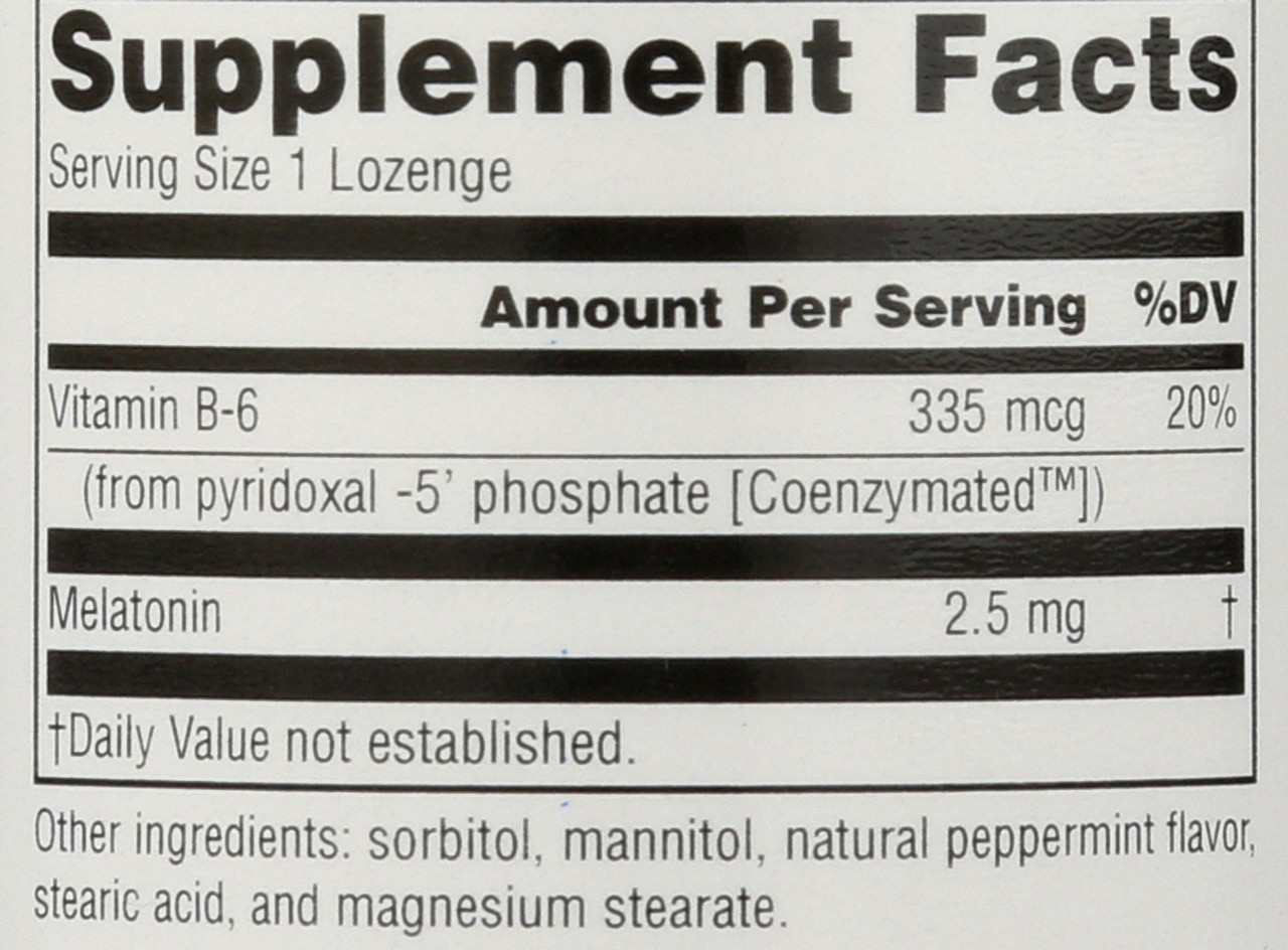 Melatonin 2.5Mg Pmint 60 Loz Sleep Science Melatonin 2.5 Mg, Peppermint 60 Count