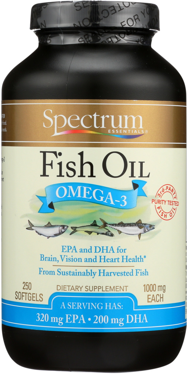 Dietary Supplement Fish Oil Softgel 1000 Mg  250 Count