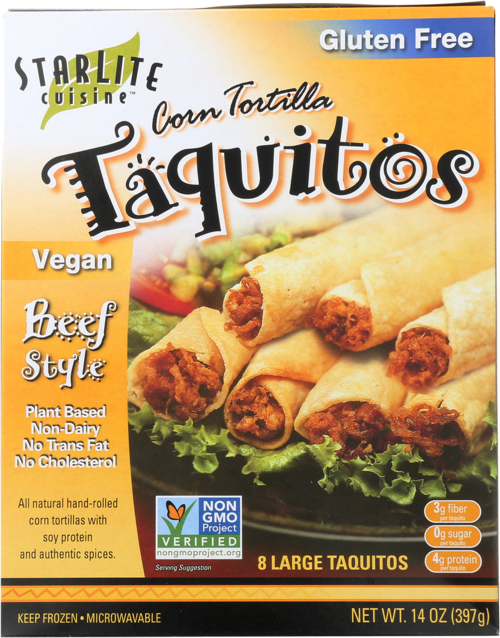 Vegan Taquitos Beef Style 8 Each 14 Ounce