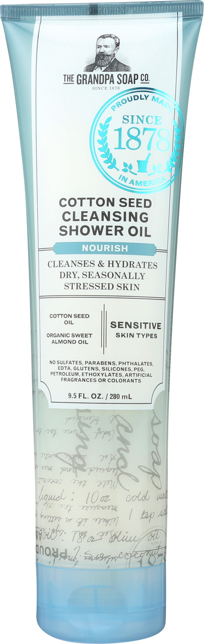 Body Wash Cotton Seed Shower Oil 9.5 Fluid Ounce 280 Milliliter