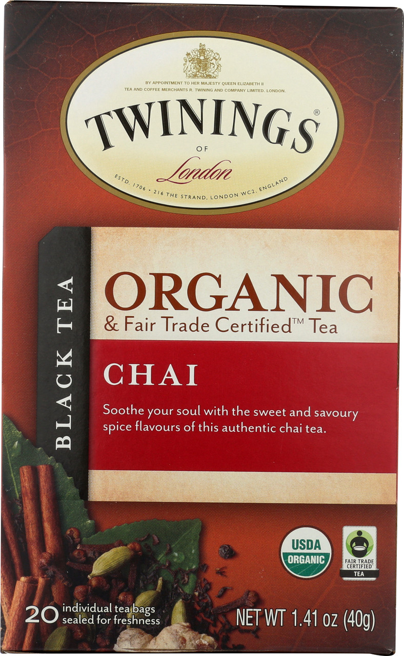 Organic Black Tea Chai Organic 20 Each 1.41 Ounce