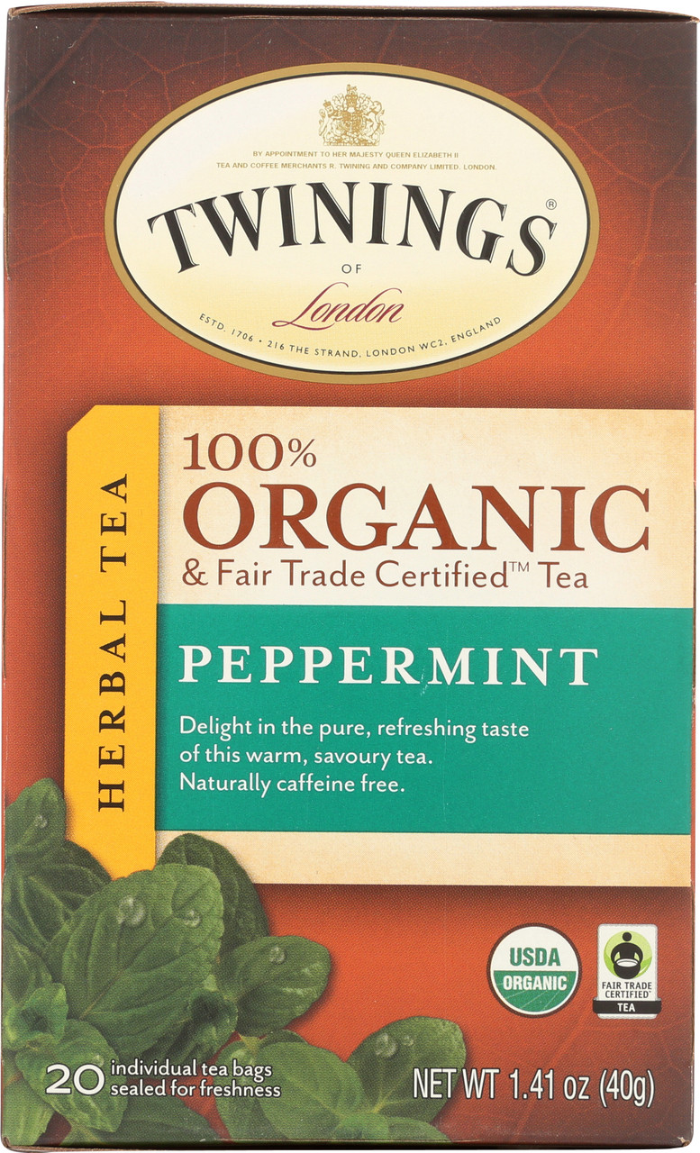 Organic Herbal Tea Peppermint Organic 20 Each 1.41 Ounce