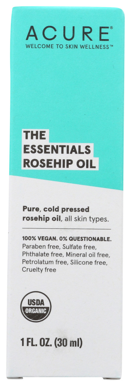 The Essentials Rosehip Oil Pure Cold Pressed Rosehip Oil Age Performance 1oz