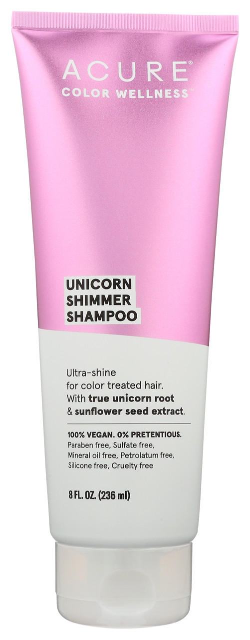 Unicorn Shimmer Shampoo Anti-Frizz For Color Treated Hair. With True Unicorn Root & Heliogenol. Anti-Frizz For Color Treated Hair. With True Unicorn Root & Heliogenol. 8oz