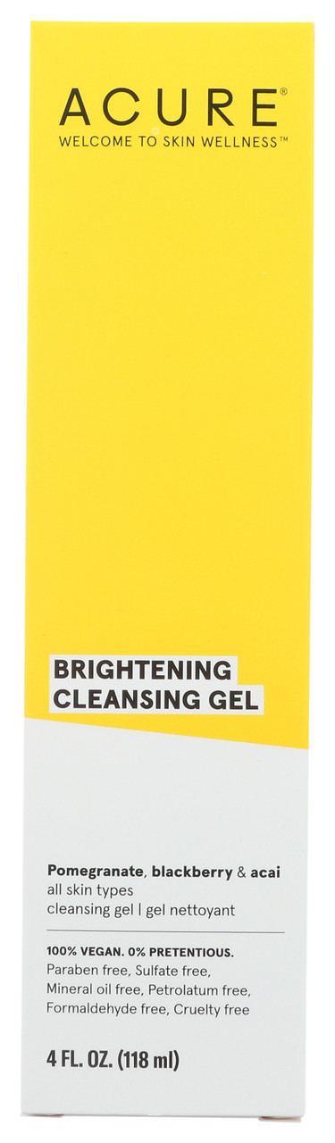 Brightening Cleansing Gel With Pomegranate, Blackberry & Acai, For All Skin Types. Get Glowing With This Super Gentle, Nutrient-Packed Cleanser That Gets Right To Work Washing Away Dirt, Oil And Make-Up. Antioxidant-Rich Pomegranate, Blackberry And A