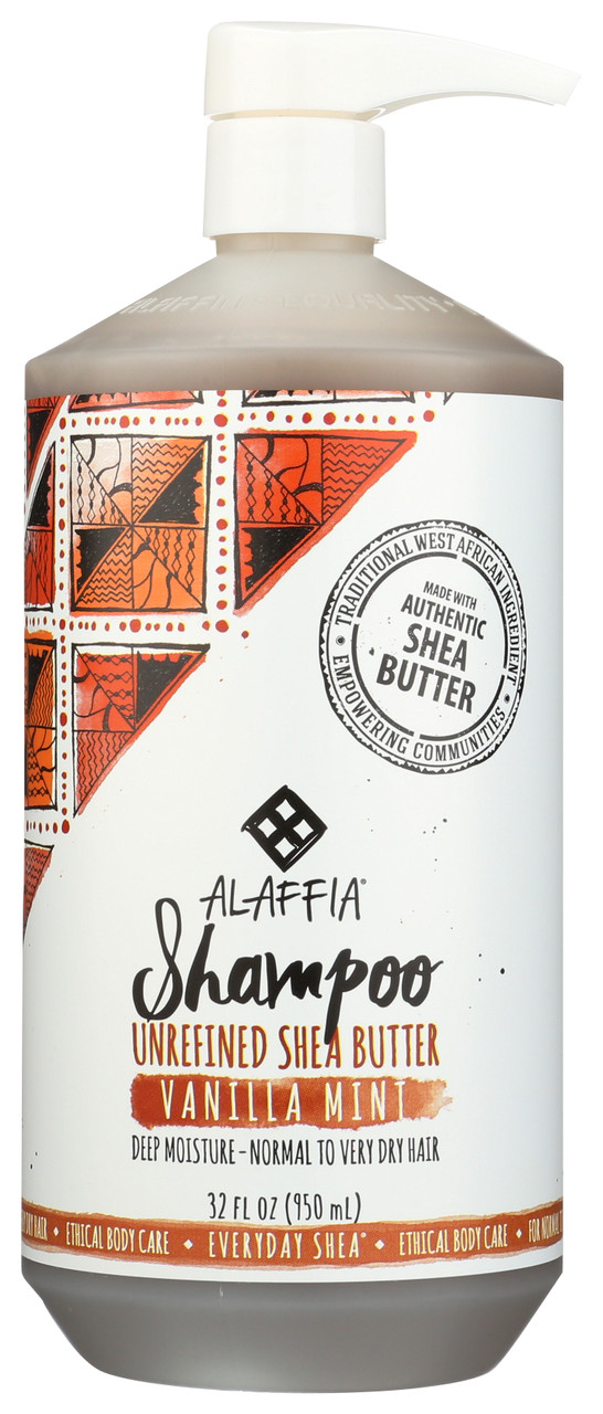 Everyday Shea Shampoo Vanilla Mint Unrefined Shea Butter 32oz