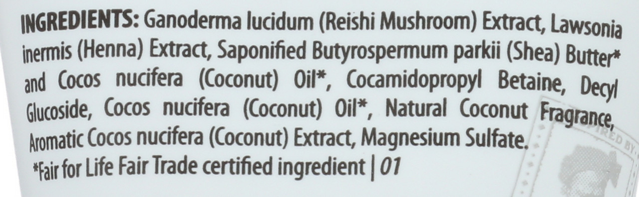 Shampoo Cleansing Coconut With Henna, Shea & Reishi 2oz