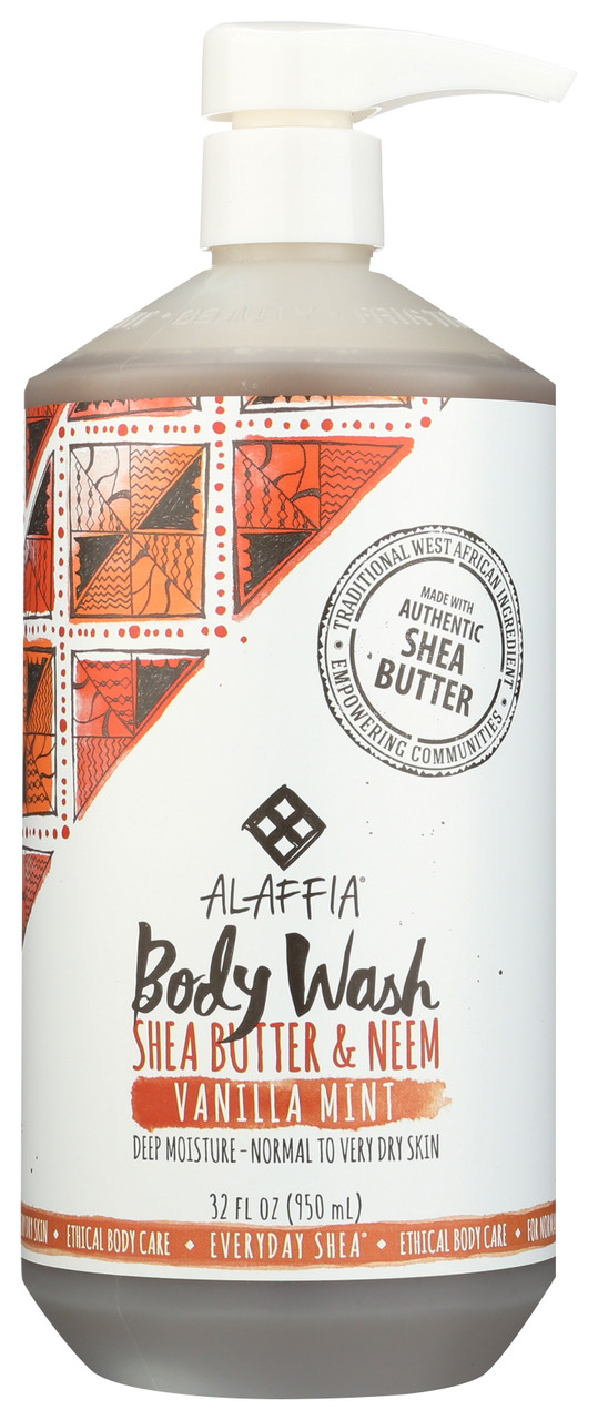 Body Wash Vanilla Mint Shea Butter & Neem 32oz