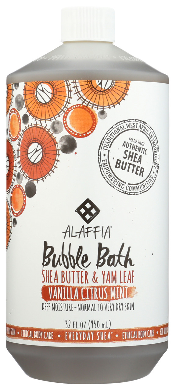 Bubble Bath Vanilla Citrus Mint Shea Butter & Yam Leaf 32oz