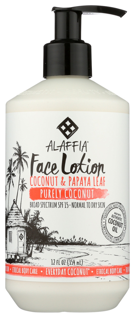 Face Lotion Coconut & Papaya Leaf SPF 15 12oz