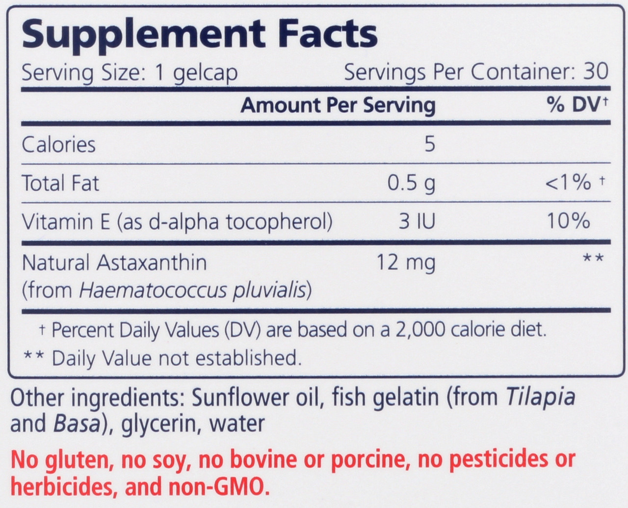 Icelandic Axtaxanthin 12 mg 30 Count