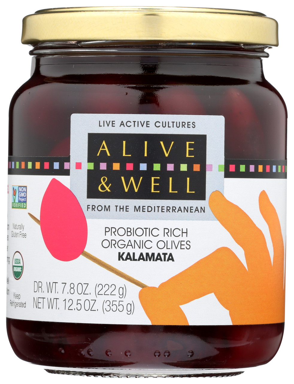 Organic Olives Kalamata Probiotic Rich 12.5oz