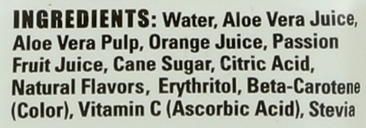 Aloe Vera Beverage Light - Orange And Passionfruit 16.9oz
