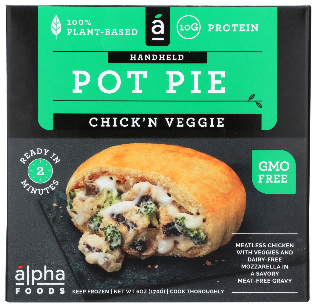 100% Plant-Based Handheld Pot Pie Chick'n Veggie Pot Pie - 100% Plant-Based (Vegan) Vegan Product That Tastes Like Meat 6oz