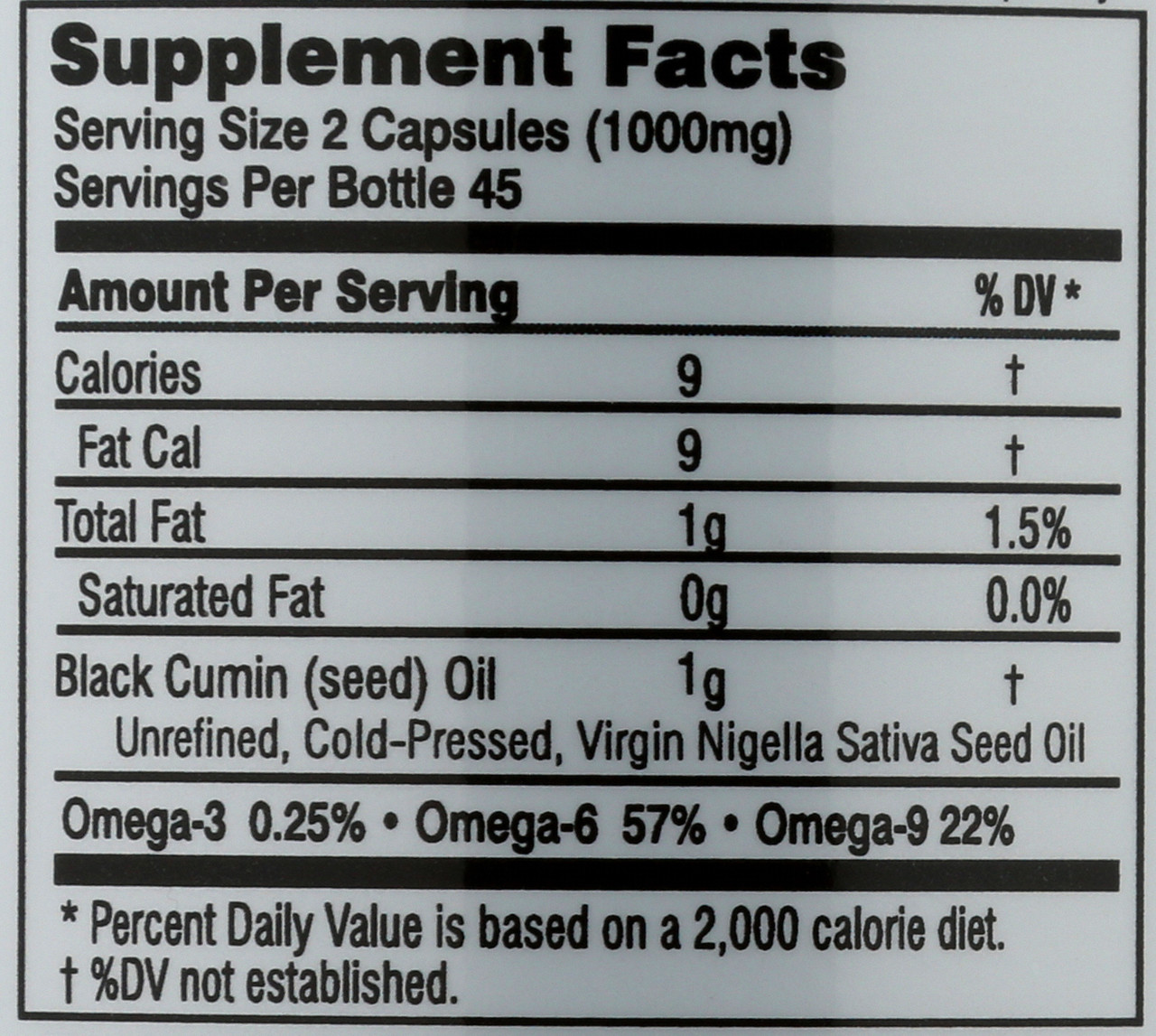 Black Seed 500mg Premium 90 Count