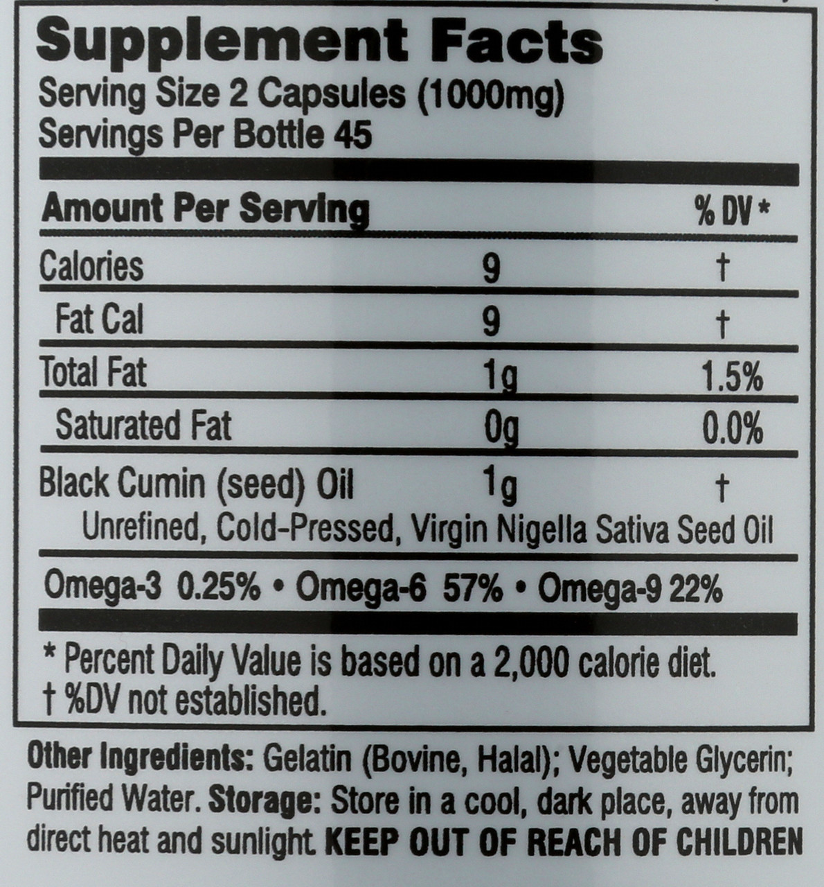 Black Seed 500mg Premium 90 Count