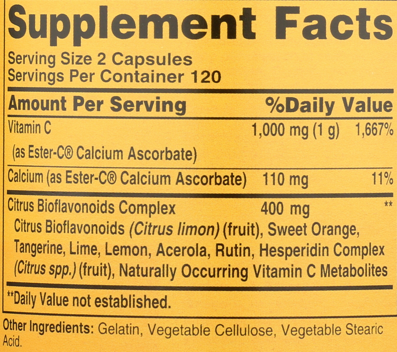 Ester-C® 500 mg With Citrus Bioflavonoids Dietary 240 Count