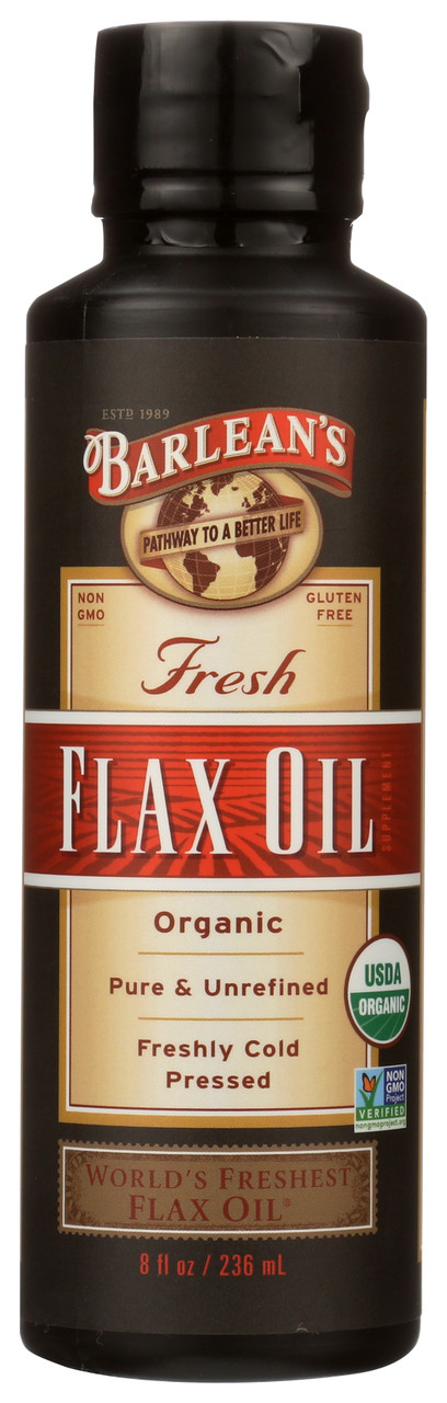 Flax Oil Organic Clear Filtered 8oz