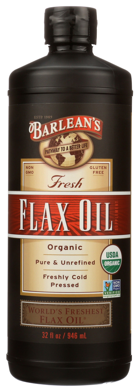 Flax Oil Organic Clear Filtered 32oz