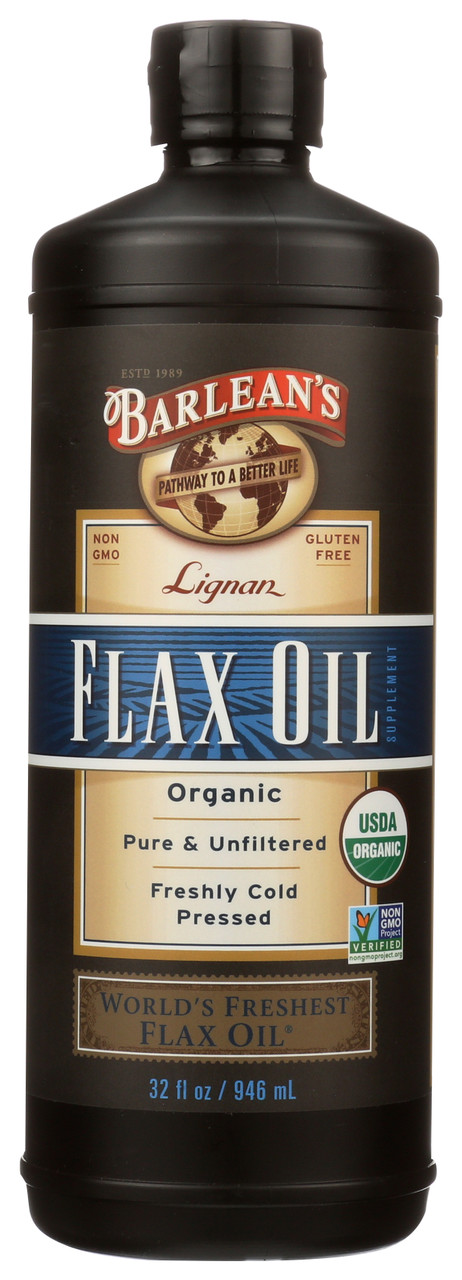 Flax Oil Organic Lignan 32oz