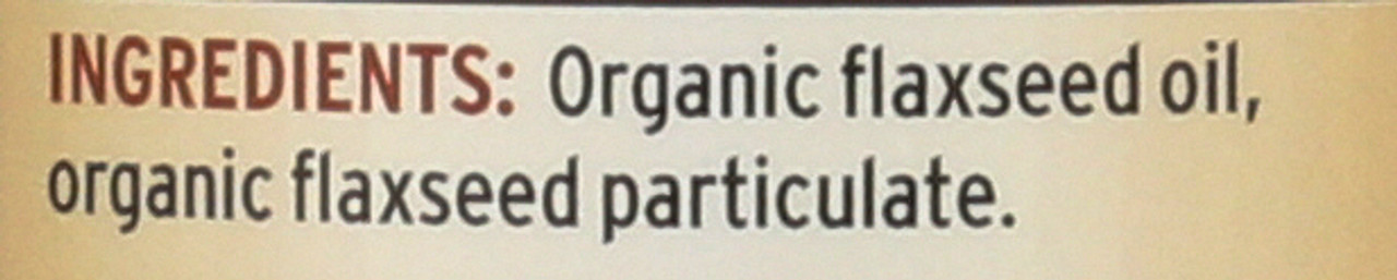 Flax Oil Organic Lignan 32oz