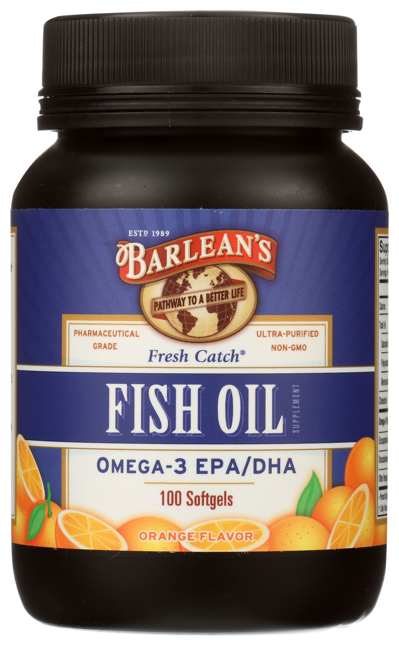 Fresh Catch Fish Oil Softgels Orange Flavor 100 Count