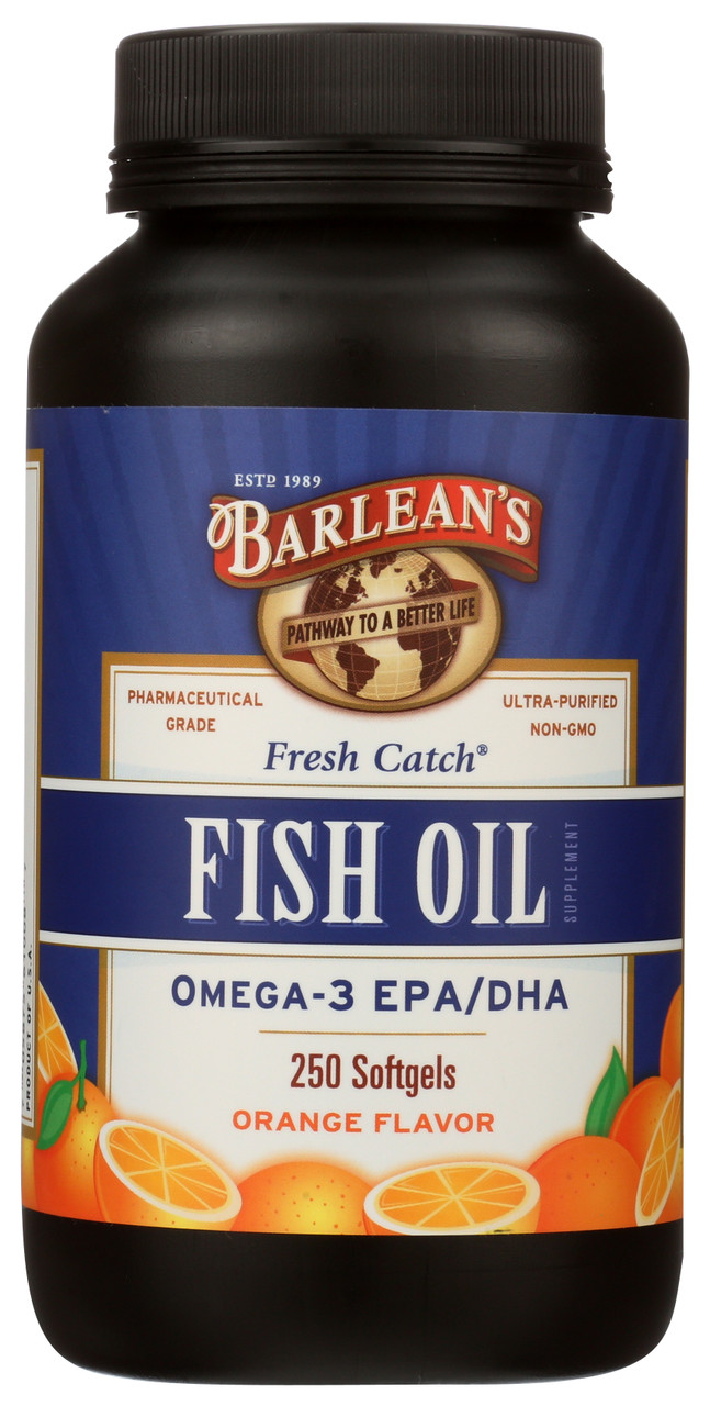 Fresh Catch Fish Oil Softgels Orange Flavor 250 Count